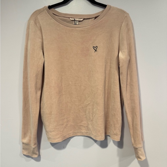 NWT Pink Velvet Victoria's Secret swoop open back long sleeve - Picture 1 of 3